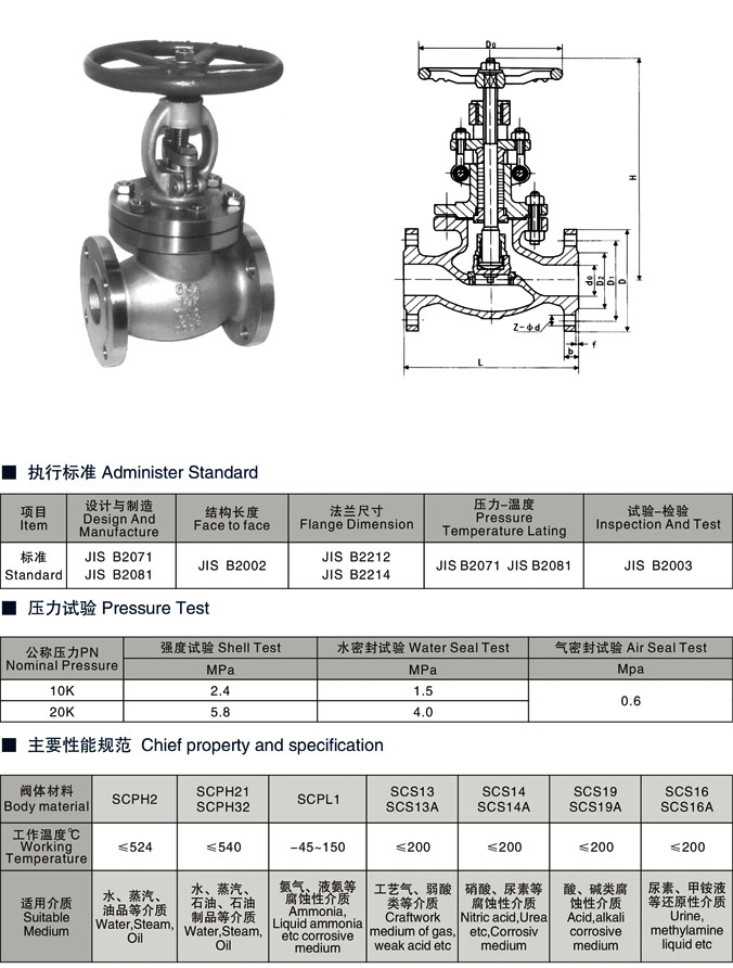 日標(biāo)截止閥,JIS日標(biāo)法蘭截止閥參數(shù)尺寸結(jié)構(gòu)圖 日標(biāo)截止閥,JIS日標(biāo)法蘭截止閥參數(shù)尺寸結(jié)構(gòu)圖