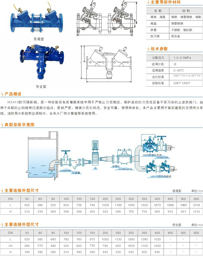防污隔斷閥,HS41XA防污隔斷閥(帶過濾)尺寸結(jié)構(gòu)圖 防污隔斷閥,HS41XA防污隔斷閥(帶過濾)尺寸結(jié)構(gòu)圖