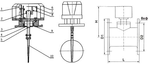 水流指示器主要外形尺寸 水流指示器主要外形尺寸